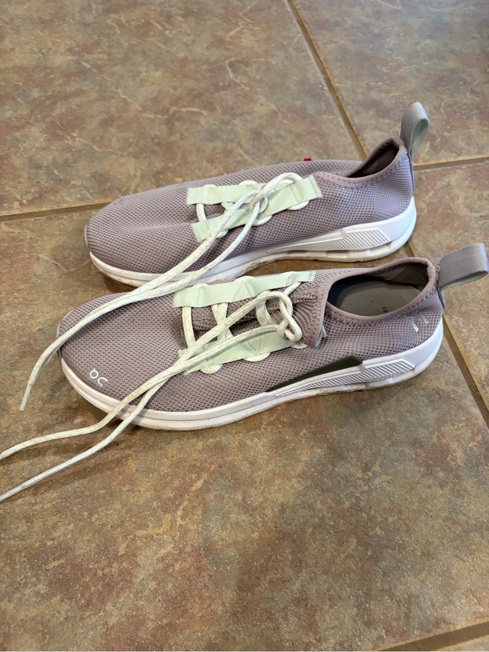 On Running Women's Lavender Gray Slip-On Sneakers with White Accents